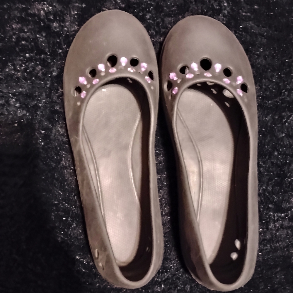 CROCS Women's Ballet Flats with Purple  Details